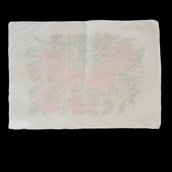 Printed Silk Screen Placemats Poppy 6 Piece The Bagshaws of St Lucia West Indies - Picture 4 of 5